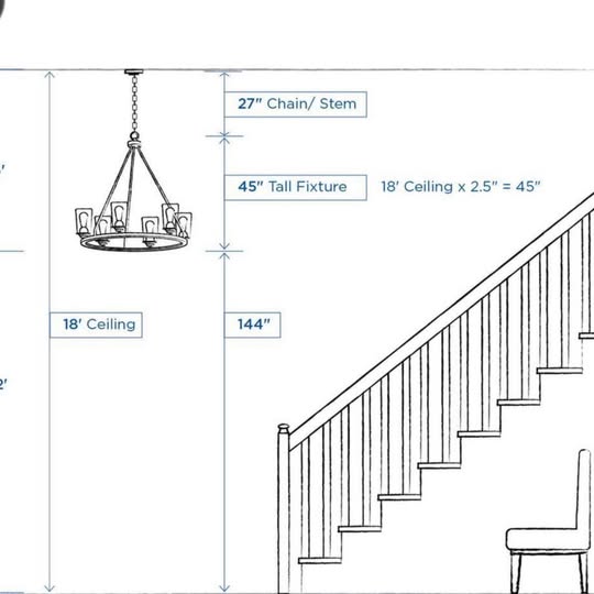 Briarwood Collection 4-Light Bleached Oak Farmhouse Square Chandelier Light