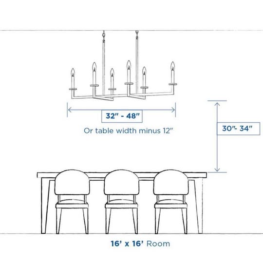 Briarwood Collection 4-Light Bleached Oak Farmhouse Square Chandelier Light