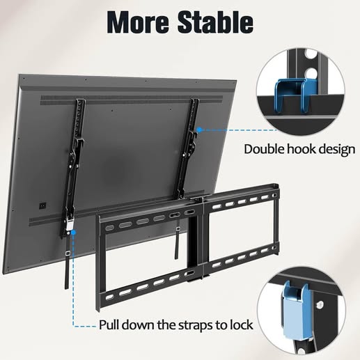 Mounting Dream TV Wall Mount for Most 37-75" TVs, Tilting TV Mount Low Profile up to VESA 600x400mm