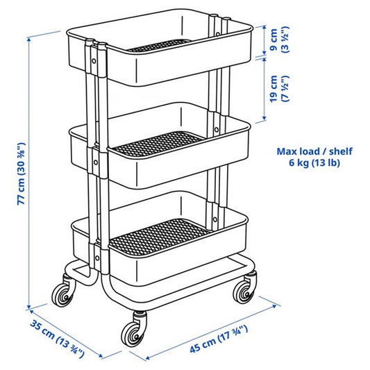 IKEA RASKOG 3-TIER ROLLING UTILITY CARTS