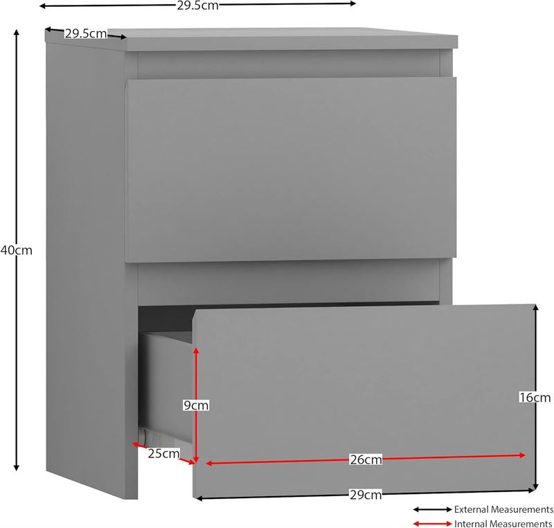 MOVIAN 2-DRAWER NIGHTSTANDS