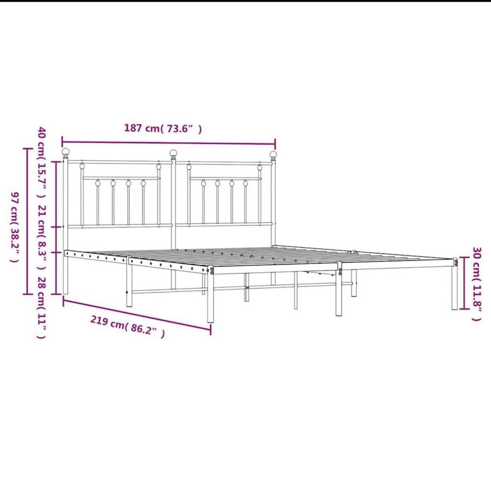 Bed frame-metal one