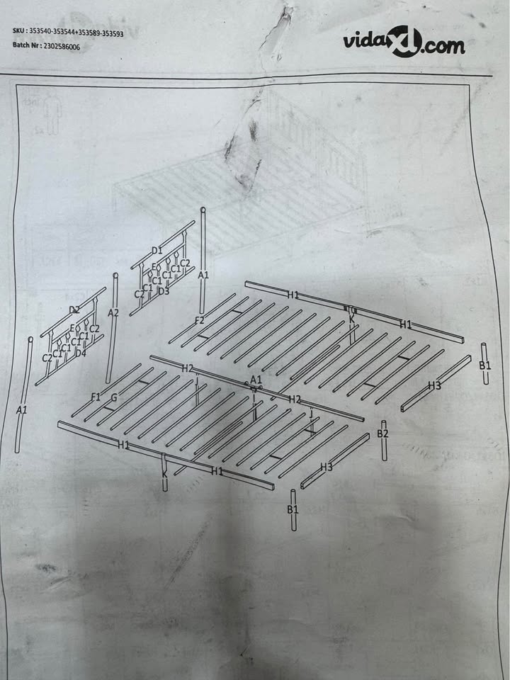 Bed frame-metal one