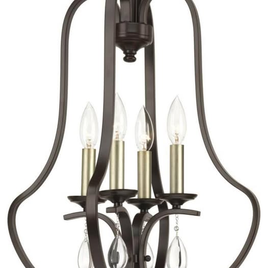 Progress Lighting P500099-020 Anjoux Four-Light Pendant, Brown