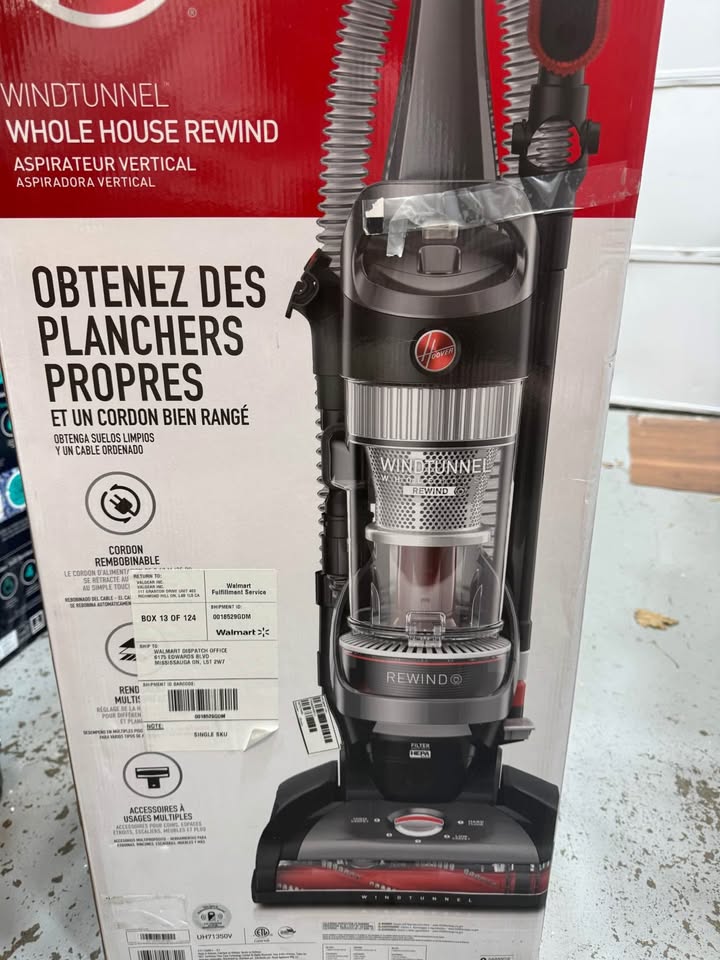 Hoover WindTunnel Cord Rewind Pro Bagless Vacuum Cleaner, Corded Upright Vacuum Cleaner
