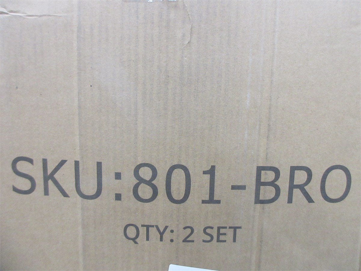 2 PU LEATHER DINING CHAIRS W/PULL RINGS -BNIB