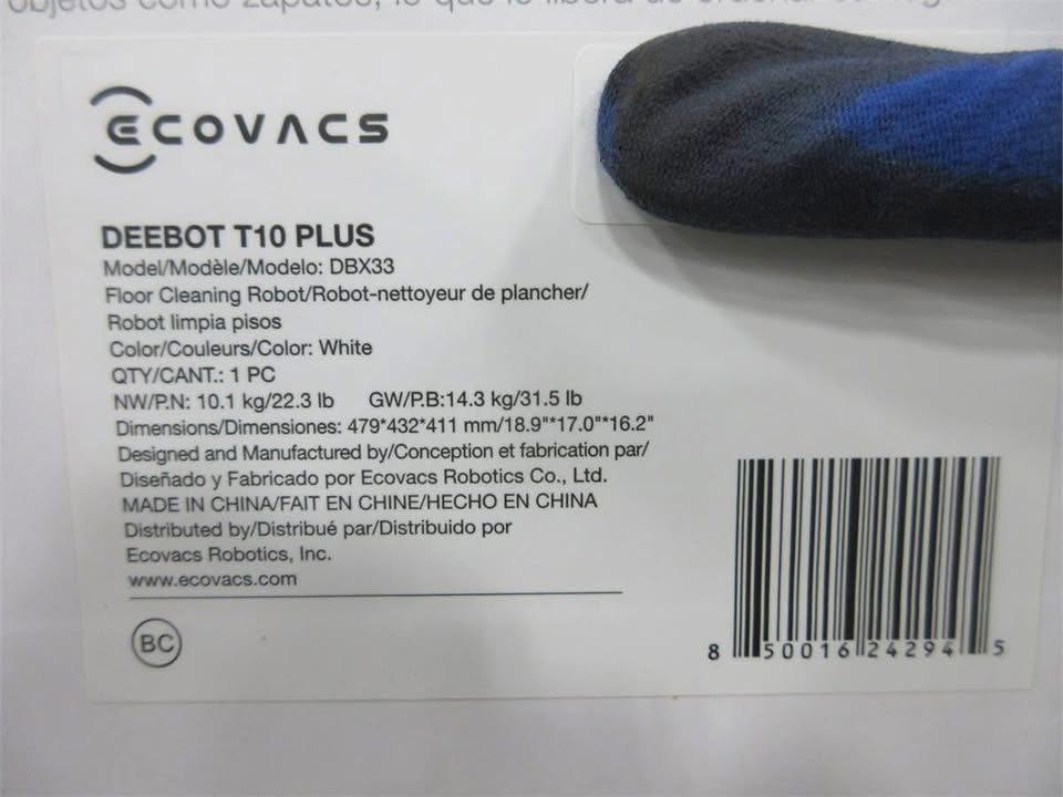 ECOVACS DEEBOT T10 PLUS Robotic Vacuum and Mop