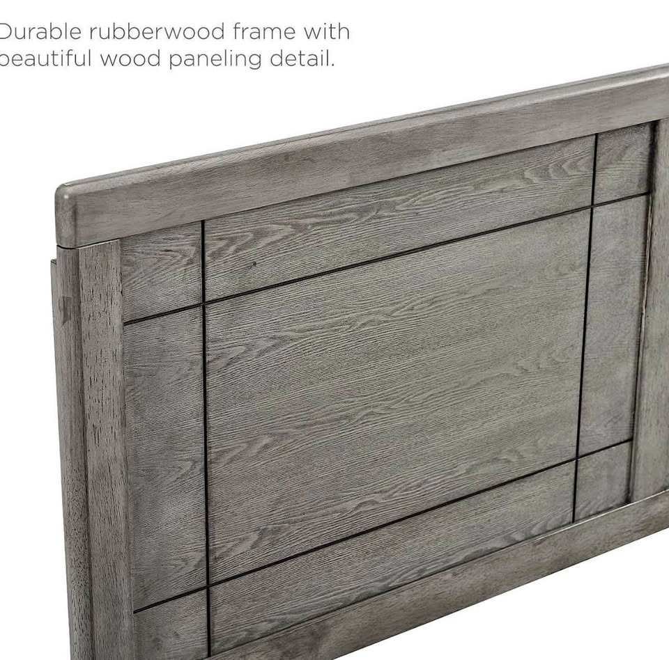 Modway Archie Wood Queen Headboard in Gray