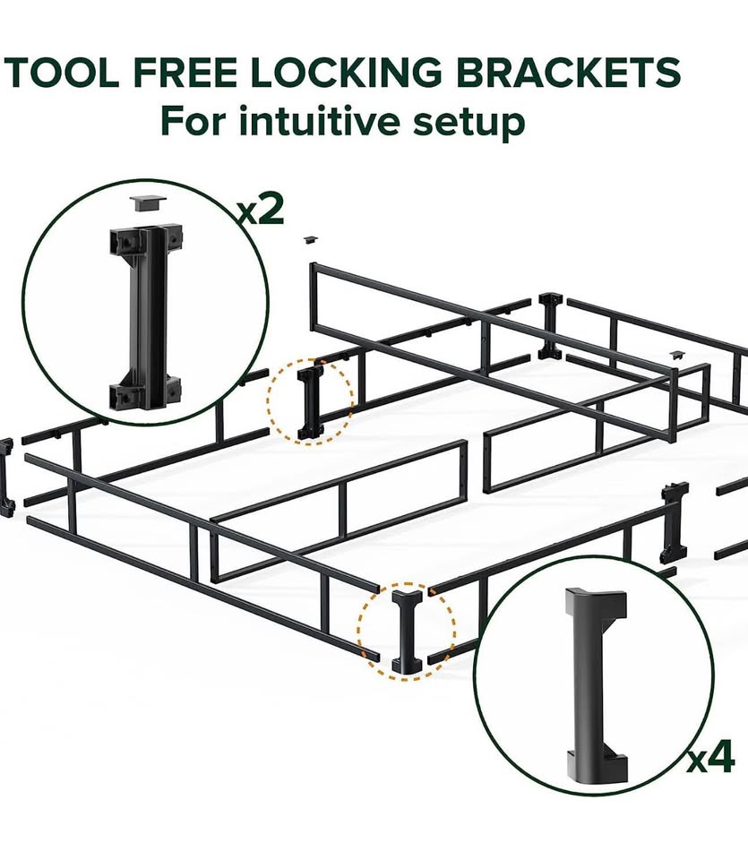 ZINUS 5 Inch Metal Smart Box Spring with Quick Assembly, Mattress Foundation, Strong Metal Frame
