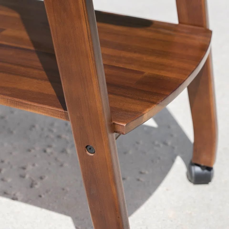 Hashir Solid Wood Bar Cart