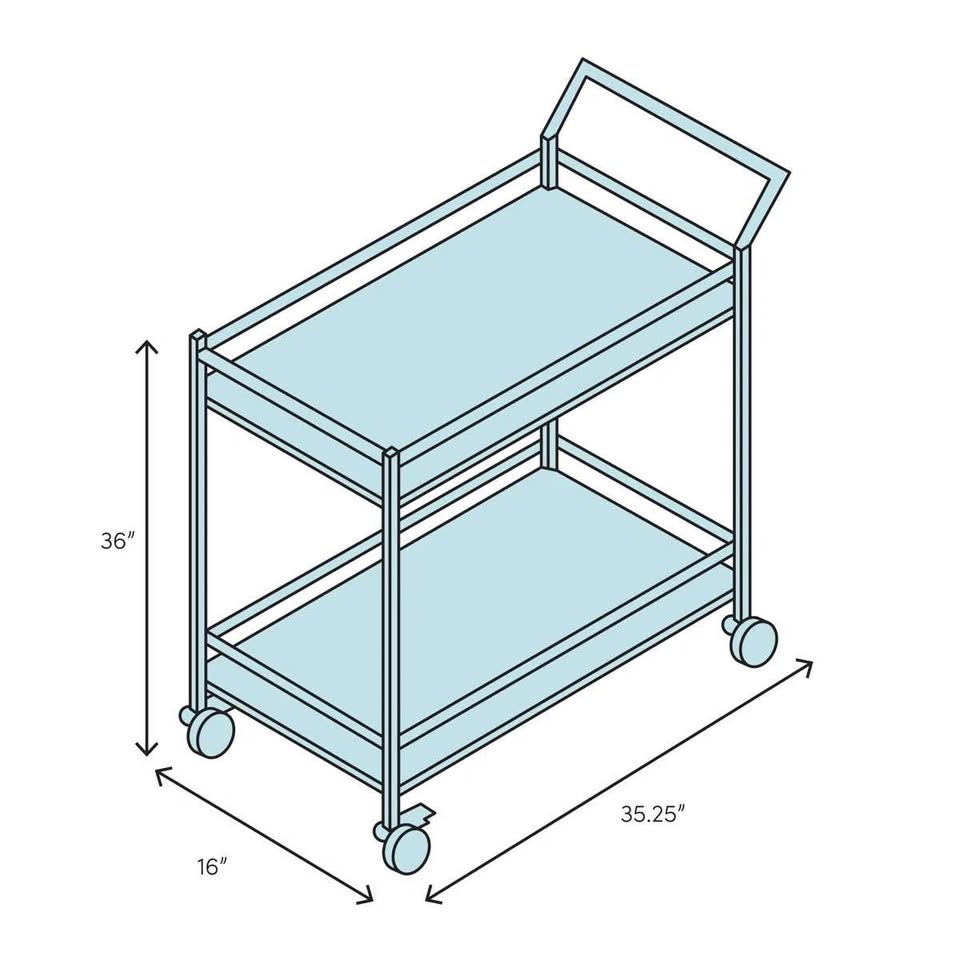 Hashir Solid Wood Bar Cart