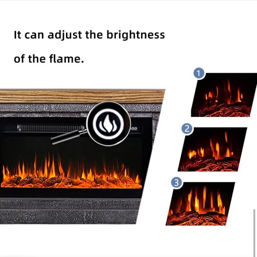 MILLWOOD PINES TERRAFAB ELECTRIC FIREPLACE Smart Electric Fireplace, High Simulate Wood Shape Inside