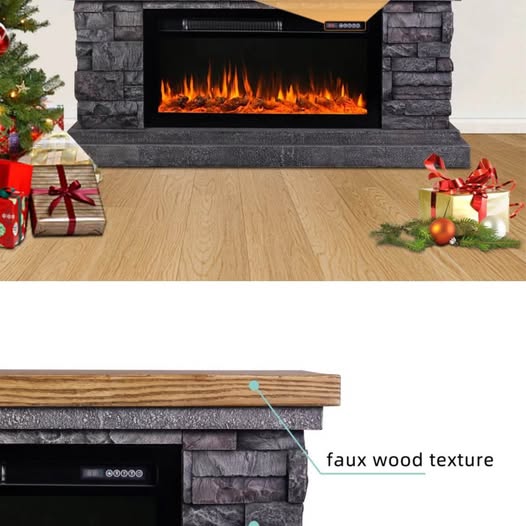 MILLWOOD PINES TERRAFAB ELECTRIC FIREPLACE Smart Electric Fireplace, High Simulate Wood Shape Inside