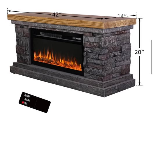 MILLWOOD PINES TERRAFAB ELECTRIC FIREPLACE Smart Electric Fireplace, High Simulate Wood Shape Inside