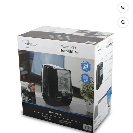 Mainstays 4.5L Warm Mist Humidifier, Filter-Free with 2 Modes, Oil Tray, Auto off for Home & Bedroom