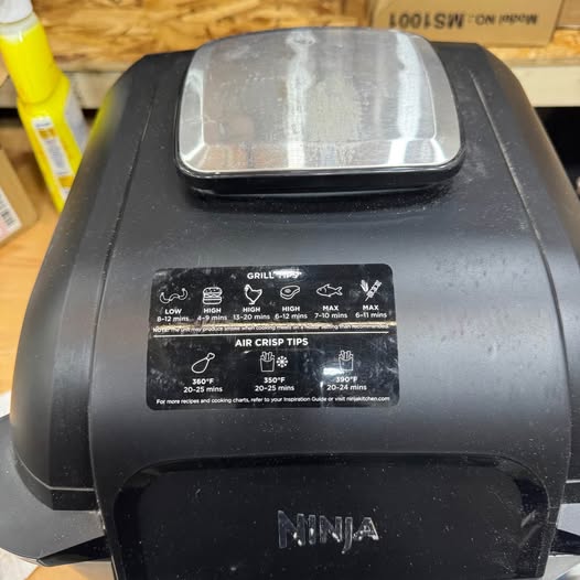 Ninja® Foodi™ Non-Stick Indoor Grill w/ Air Fryer, Stainless Steel, Black
