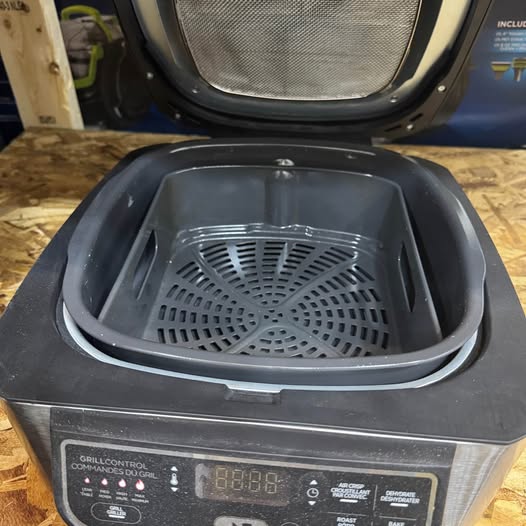 Ninja® Foodi™ 5-in-1 Non-Stick Indoor Grill w/ Air Fryer, Stainless Steel, Black