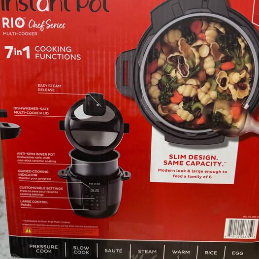 Instant Pot RIO, 7-in-1 Electric Multi-Cooker, Pressure Cooker, Slow Cooker, Rice Cooker, Steamer