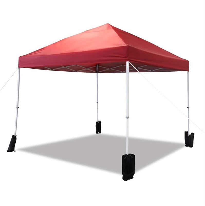 Amazon Basics Outdoor Pop Up Tent, Canopy, One Push Pop Up Canopy 10x10, BNIB- RED