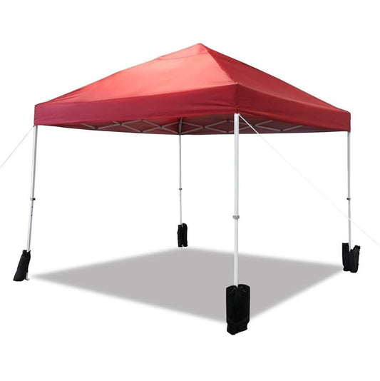 Amazon Basics Outdoor Pop Up Tent, Canopy, One Push Pop Up Canopy 10x10, BNIB- RED