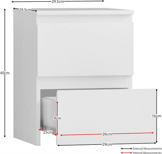 MOVIAN 2-DRAWER NIGHTSTANDS