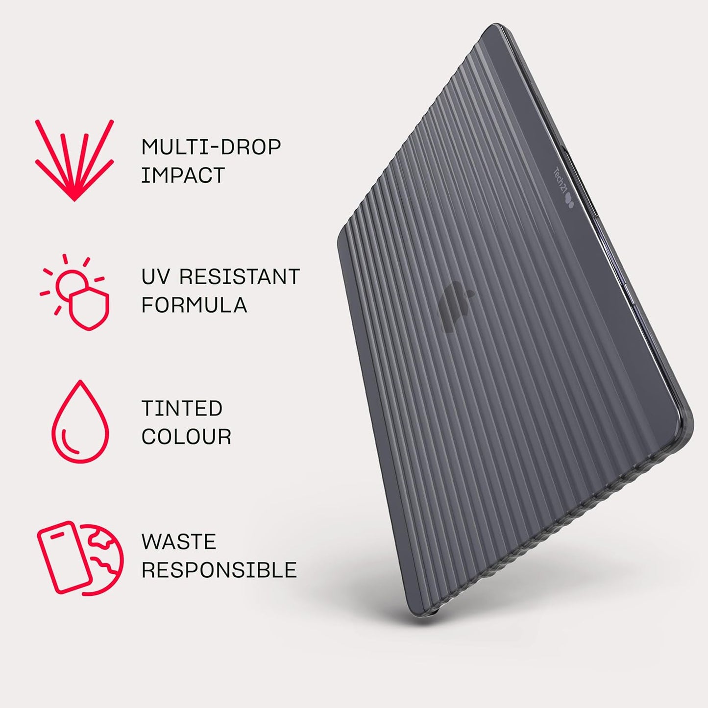 Tech21 EvoWave Hardshell for MacBook Air 13" (2022-2024) - Charcoal