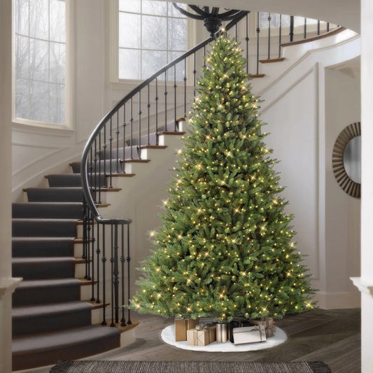 GLUCKSTEIN HOME 9' PRE-LIT CHRISTMAS TREE