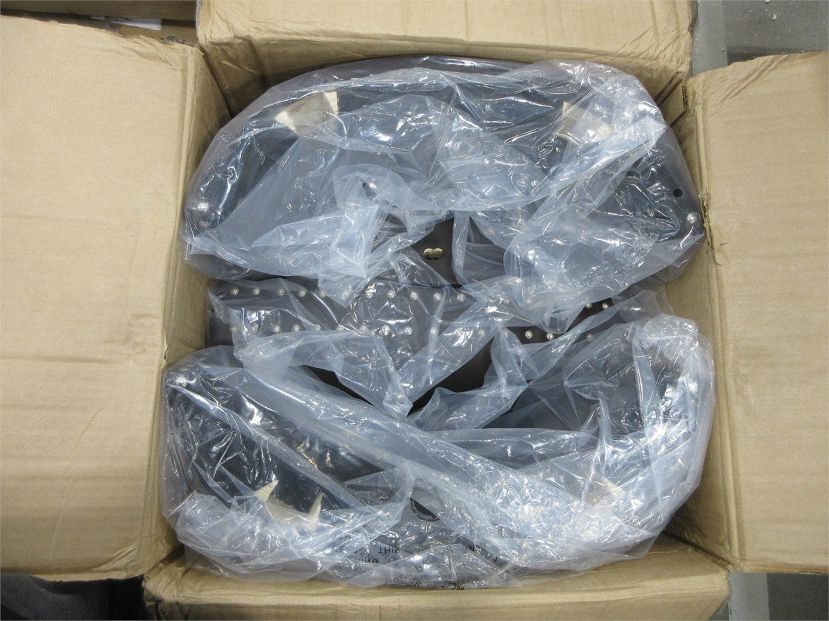 2 PU LEATHER DINING CHAIRS W/PULL RINGS -BNIB